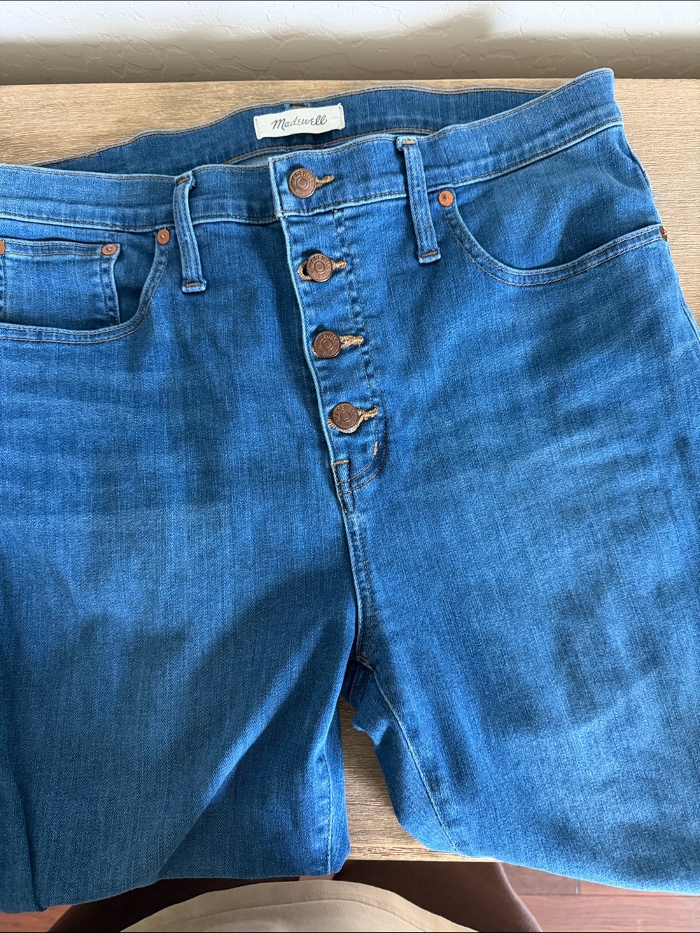 Madewell High-Rise Button-Fly Jeans in Blue